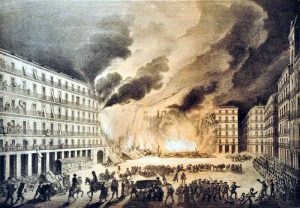 Incendio Plaza Mayor di Madrid