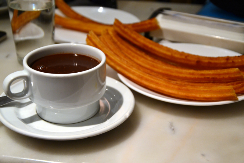 Churros e cioccolata a Madrid